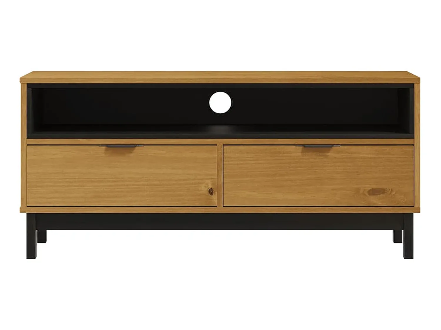 Móvel de TV FLAM 110x40x50 cm madeira de pinho maciça PT412031^ Móvel De Tv