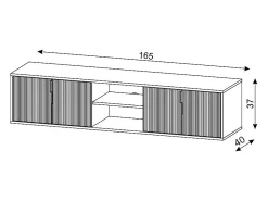 móvel de TV Flinn 4D 165 cm^ Móvel De Tv
