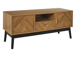 Móvel De Tv|The Home Deco Factory Móvel de TV Félix M1 com armazenamento e design elegante em madeira marrom Castanho