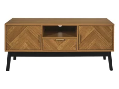 Móvel De Tv|The Home Deco Factory Móvel de TV Félix M1 com armazenamento e design elegante em madeira marrom Castanho