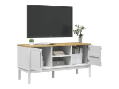 Móvel De Tv| Móvel de TV FLORO 114x43x55 cm madeira de pinho maciça PT297145 Branco