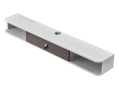 Clearance Móvel de TV Flutuante SucceBuy, Console Multimídia de Parede 140 cm com Espaço de Armazenamento, Branco