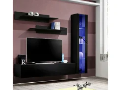 Price Factory Móvel de TV FLY A2 design, cor brilhante + LED. Móvel suspenso moderno e na moda para a sua sala de estar.^ Móvel De Tv