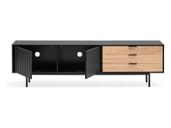 Móvel De Tv* Móvel de TV folheado a carvalho e claro 180x40 cm Preto