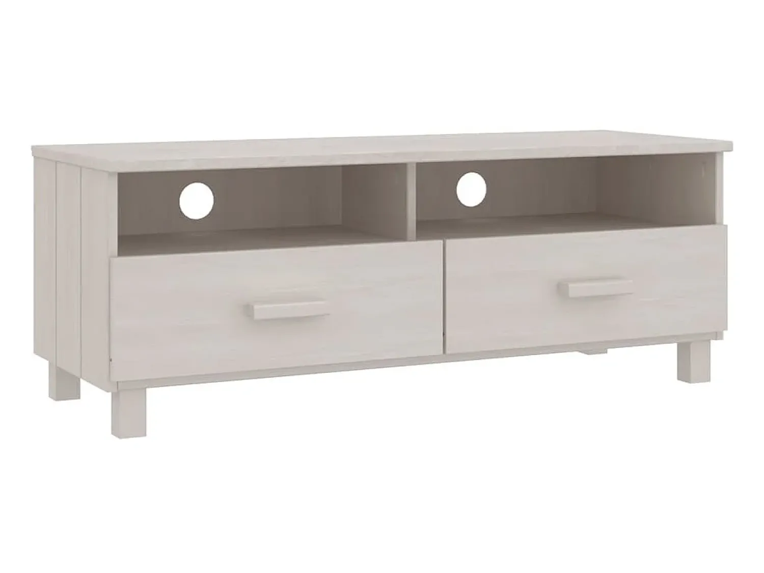 Móvel de TV HAMAR 106x40x40 cm pinho maciço PT650859^ Móvel De Tv