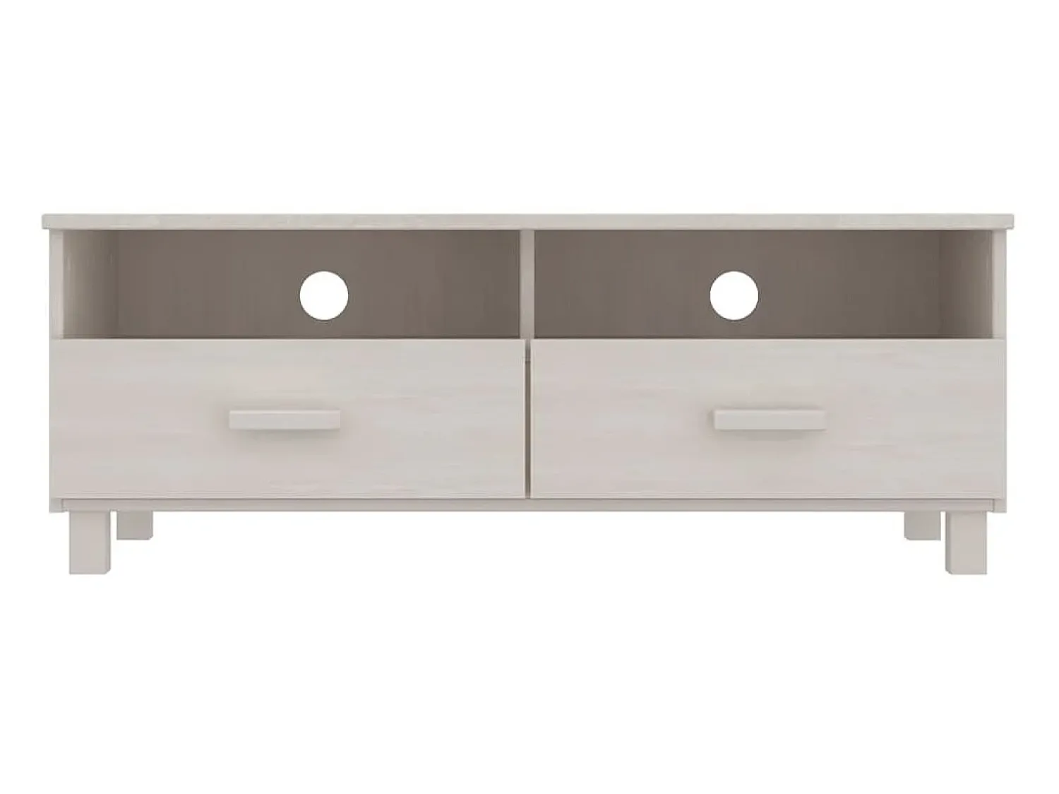 Móvel de TV HAMAR 106x40x40 cm pinho maciço PT650859^ Móvel De Tv