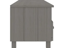 Móvel De Tv| Móvel de TV HAMAR 158x40x40 cm pinho maciço cinza-claro PT611683 Cinzento