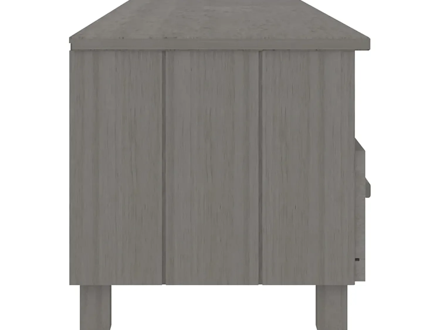Móvel De Tv| Móvel de TV HAMAR 158x40x40 cm pinho maciço cinza-claro PT611683 Cinzento