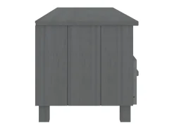 New Móvel de TV HAMAR 158x40x40 cm pinho maciço cinza-escuro PT807140 Cinzento