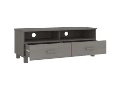 Móvel De Tv| Móvel de TV HAMAR 106x40x40 cm pinho maciço cinza-claro PT524451 Cinzento