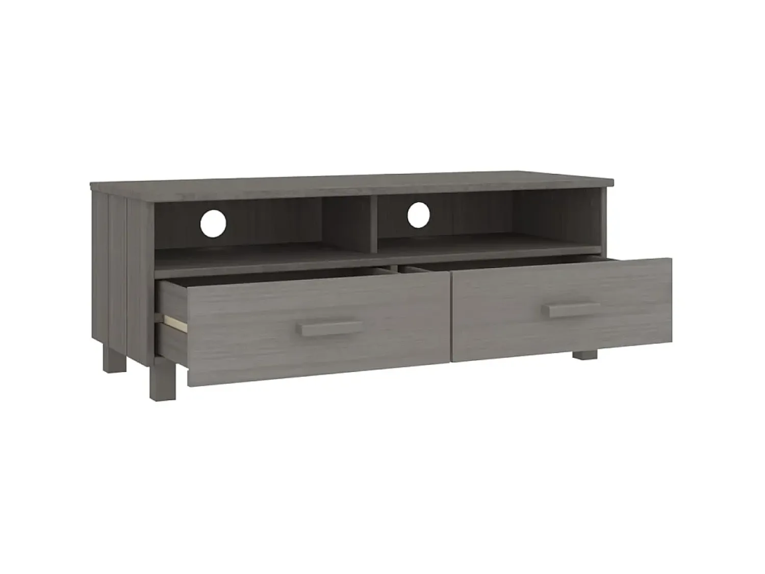 Móvel De Tv| Móvel de TV HAMAR 106x40x40 cm pinho maciço cinza-claro PT524451 Cinzento
