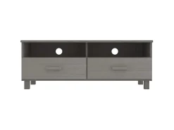 Móvel De Tv| Móvel de TV HAMAR 106x40x40 cm pinho maciço cinza-claro PT524451 Cinzento