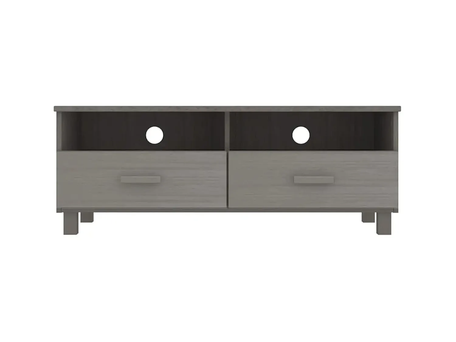 Móvel De Tv| Móvel de TV HAMAR 106x40x40 cm pinho maciço cinza-claro PT524451 Cinzento
