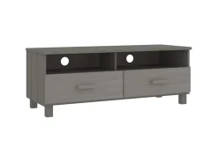 Móvel De Tv| Móvel de TV HAMAR 106x40x40 cm pinho maciço cinza-claro PT524451 Cinzento
