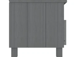 Best Móvel de TV HAMAR 106x40x40 cm pinho maciço cinza-escuro PT855433 Cinzento