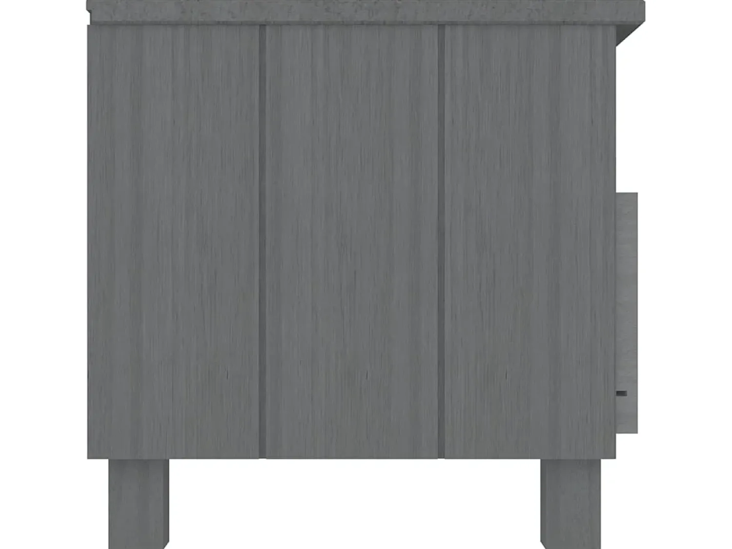 Best Móvel de TV HAMAR 106x40x40 cm pinho maciço cinza-escuro PT855433 Cinzento