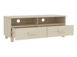 New Móvel de TV HAMAR 106x40x40 cm pinho maciço -mel PT524772 Castanho