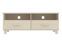 New Móvel de TV HAMAR 106x40x40 cm pinho maciço -mel PT524772 Castanho