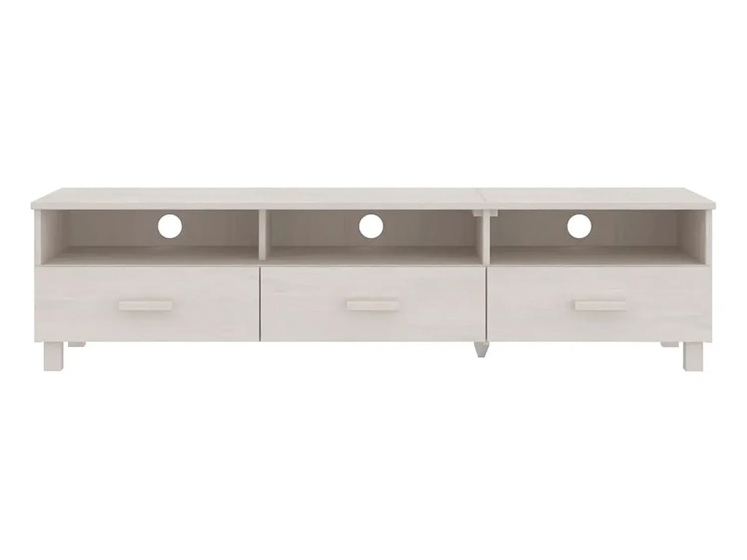 Móvel de TV HAMAR 158x40x40 cm pinho maciço PT687386^ Móvel De Tv