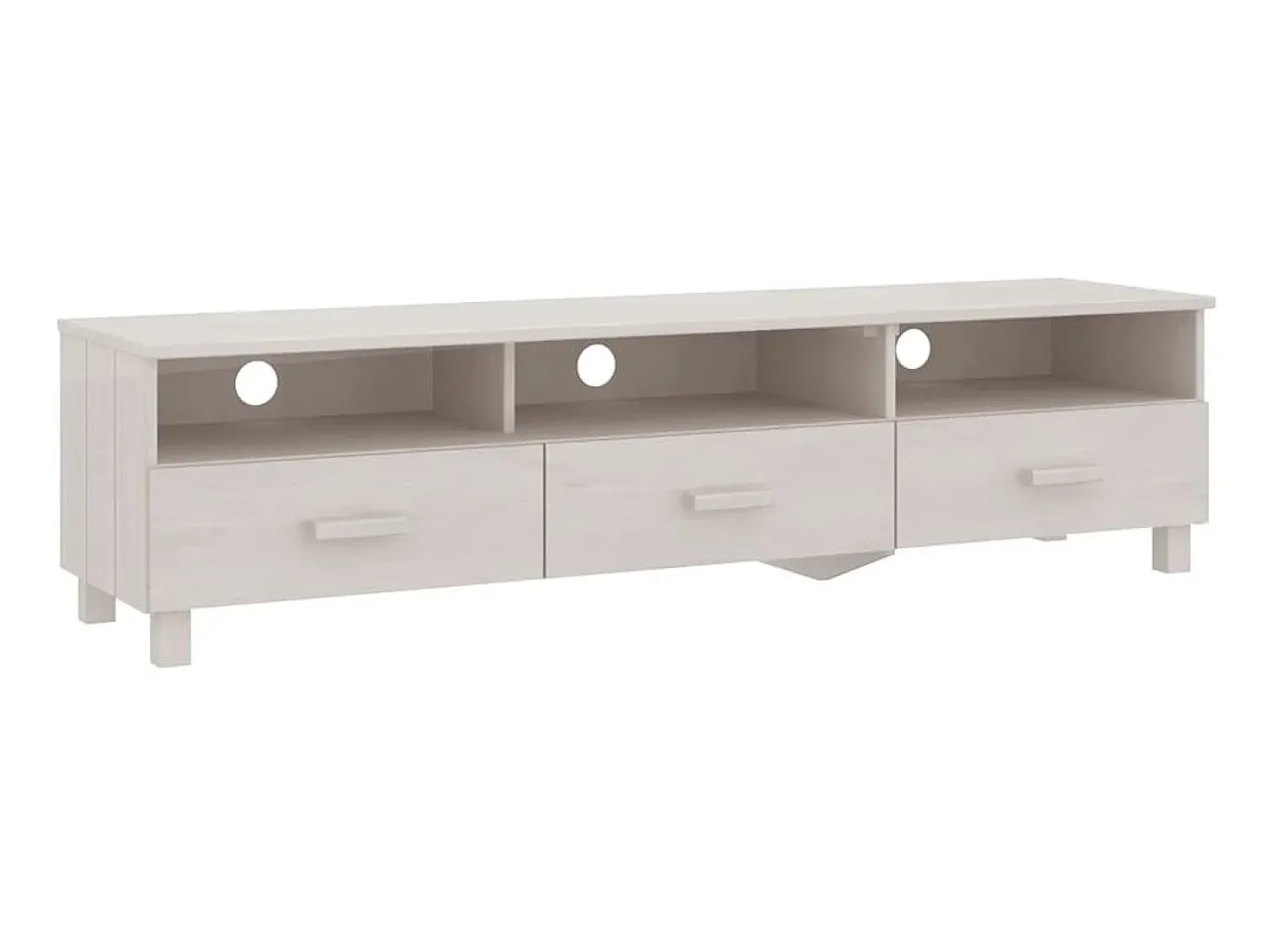 Móvel de TV HAMAR 158x40x40 cm pinho maciço PT687386^ Móvel De Tv