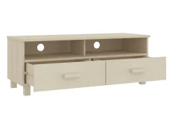 Móvel De Tv*vidaxl Móvel de TV HAMAR 106x40x40 cm pinho maciço -mel Castanho