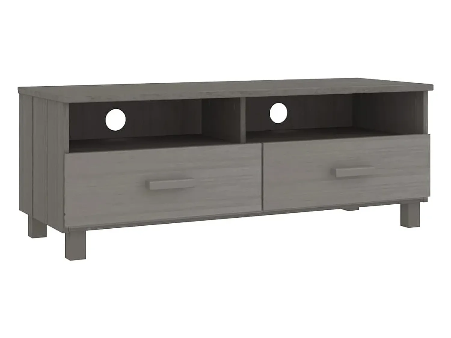 Móvel De Tv|vidaxl Móvel de TV HAMAR 106x40x40 cm pinho maciço cinza-claro Cinzento claro