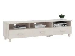 Móvel De Tv*vidaxl Móvel de TV HAMAR 158x40x40 cm pinho maciço Branco