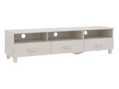 Móvel De Tv*vidaxl Móvel de TV HAMAR 158x40x40 cm pinho maciço Branco