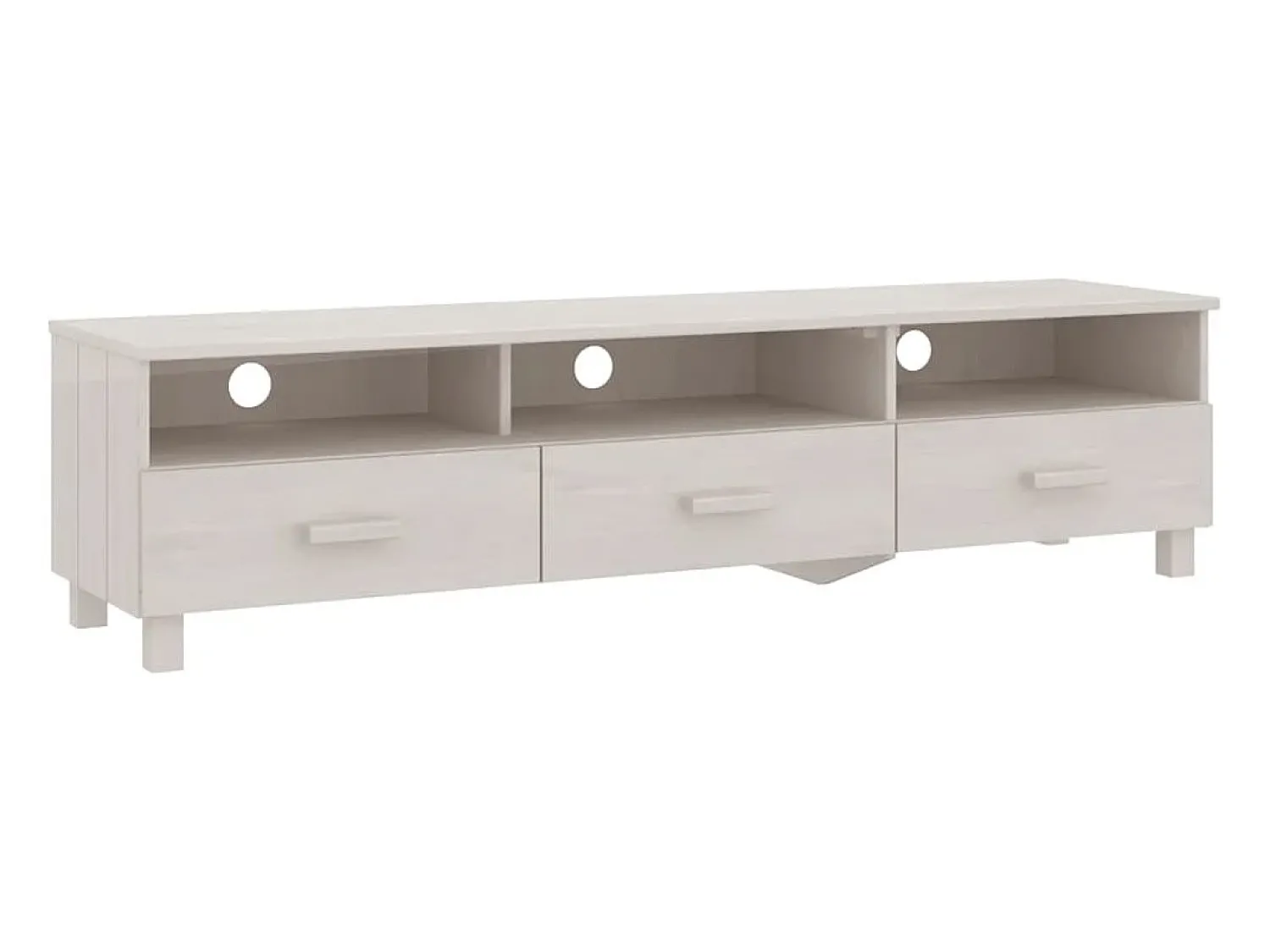 Móvel De Tv*vidaxl Móvel de TV HAMAR 158x40x40 cm pinho maciço Branco