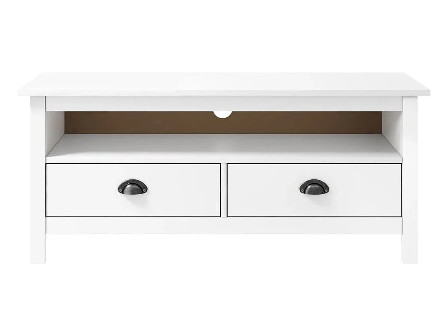 Móvel De Tv| Móvel de TV Hill 110x40x47 cm pinho maciço PT389729 Branco