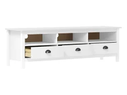 Móvel De Tv| Móvel de TV Hill 158x40x47 cm pinho maciço PT814952 Branco