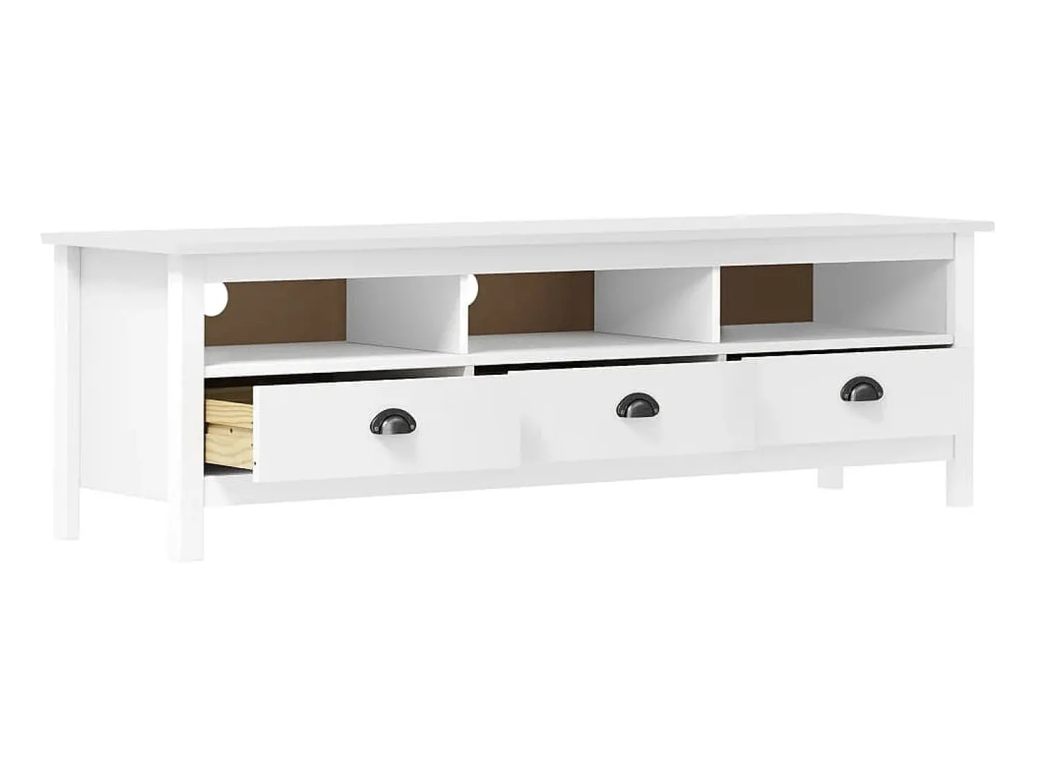 Móvel De Tv| Móvel de TV Hill 158x40x47 cm pinho maciço PT814952 Branco