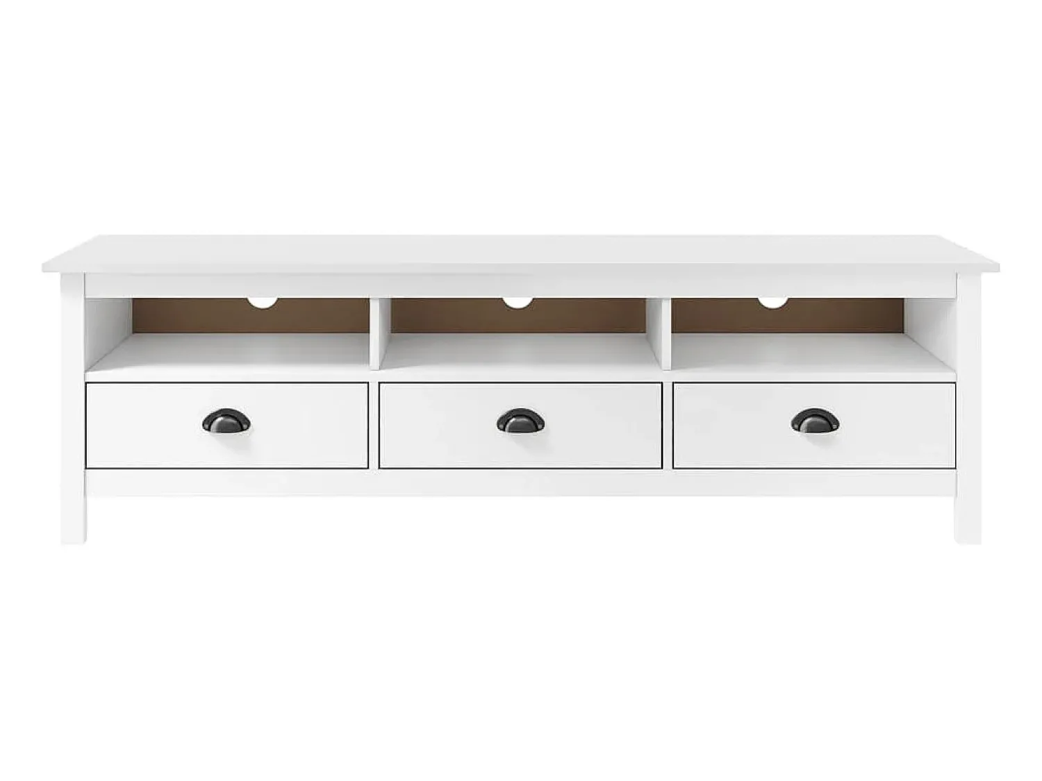 Móvel De Tv| Móvel de TV Hill 158x40x47 cm pinho maciço PT814952 Branco