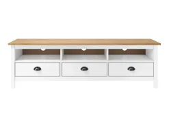 Móvel De Tv* Móvel de TV Hill 158x40x47 cm pinho maciço PT723686 Branco