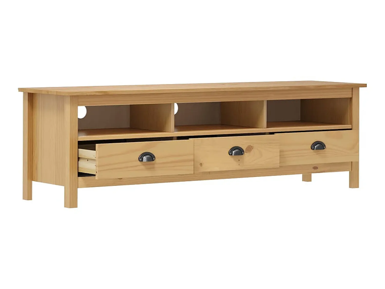 Sale Móvel de TV Hill 158x40x47 cm pinho maciço mel PT728474 Castanho