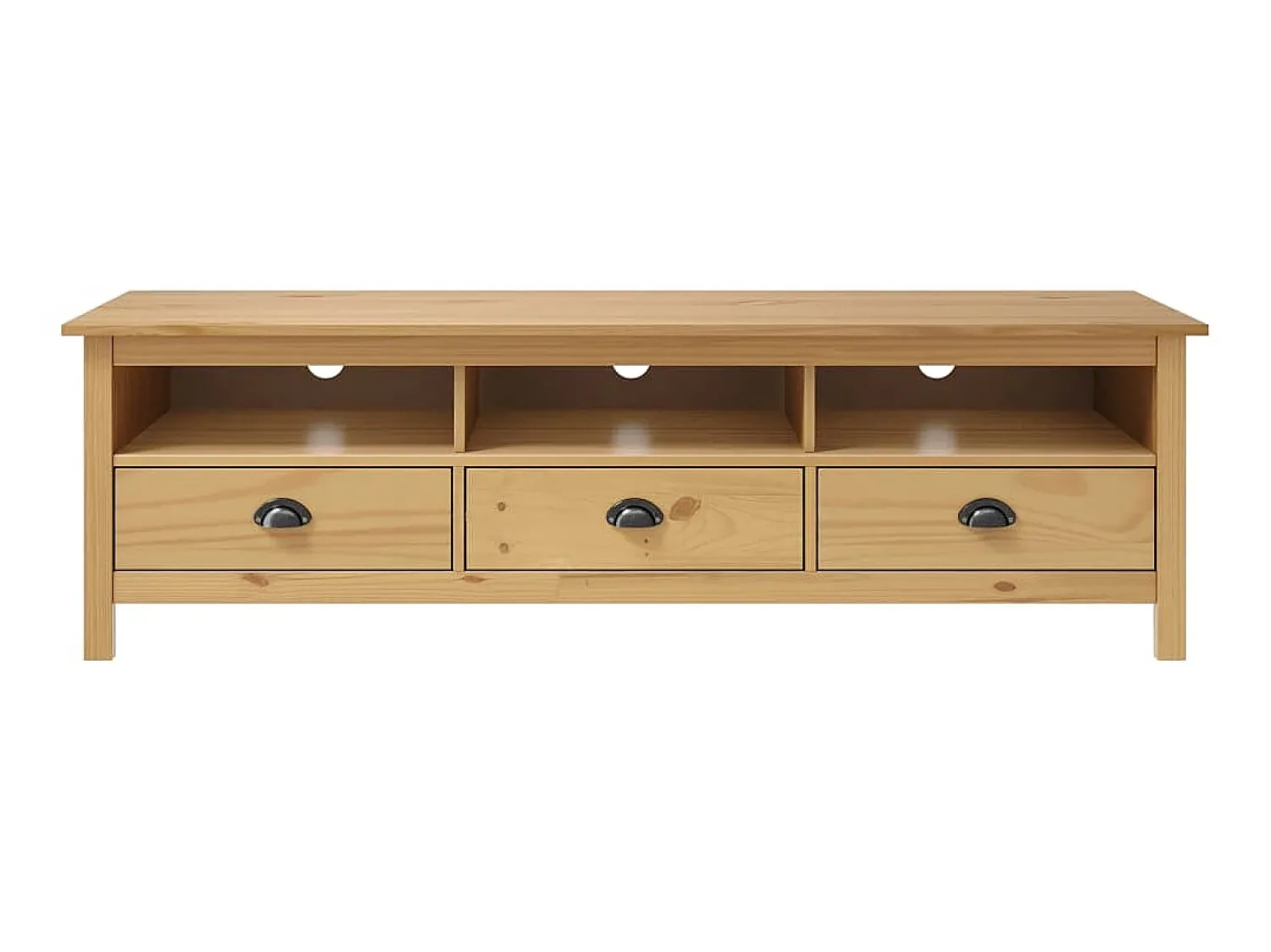 Sale Móvel de TV Hill 158x40x47 cm pinho maciço mel PT728474 Castanho