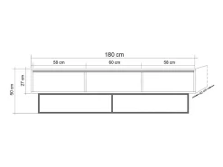 Concept-Usine Móvel de TV Industrial Preto com Gavetas e Prateleiras - Design Moderno e Elegante^ Móvel De Tv