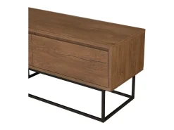 Concept-Usine Móvel de TV Industrial Preto com Gavetas e Prateleiras - Design Moderno e Elegante^ Móvel De Tv