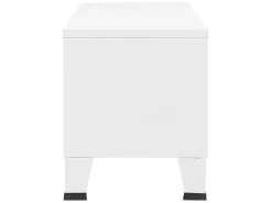 Móvel De Tv| Móvel de TV industrial 105x35x42 cm metal PT912501 Branco