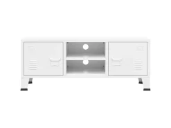 Móvel De Tv| Móvel de TV industrial 105x35x42 cm metal PT912501 Branco