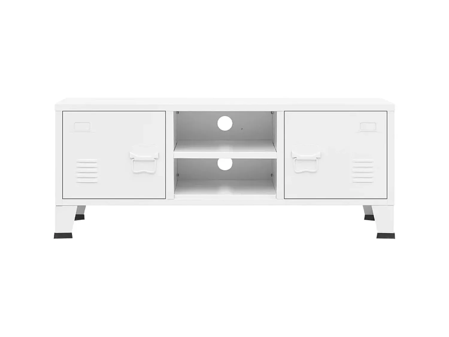 Móvel De Tv| Móvel de TV industrial 105x35x42 cm metal PT912501 Branco
