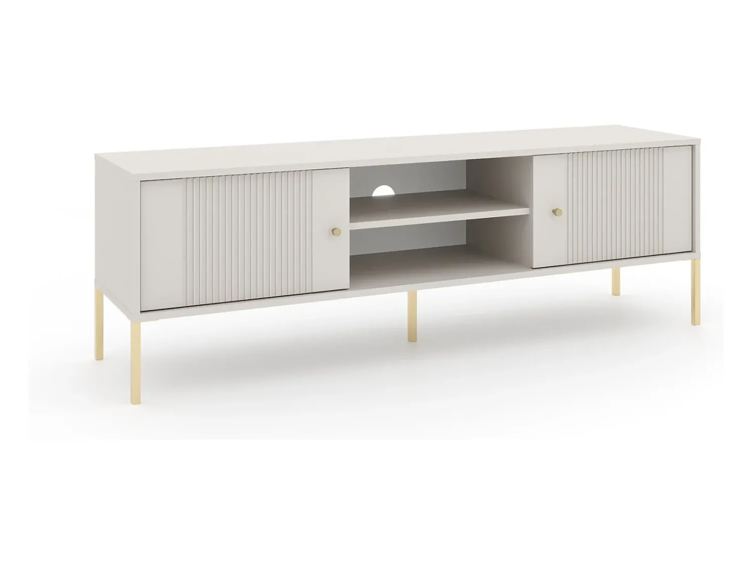 Sale Móvel de TV Iseo caxemira/dourado/dourado Bege / Dourado