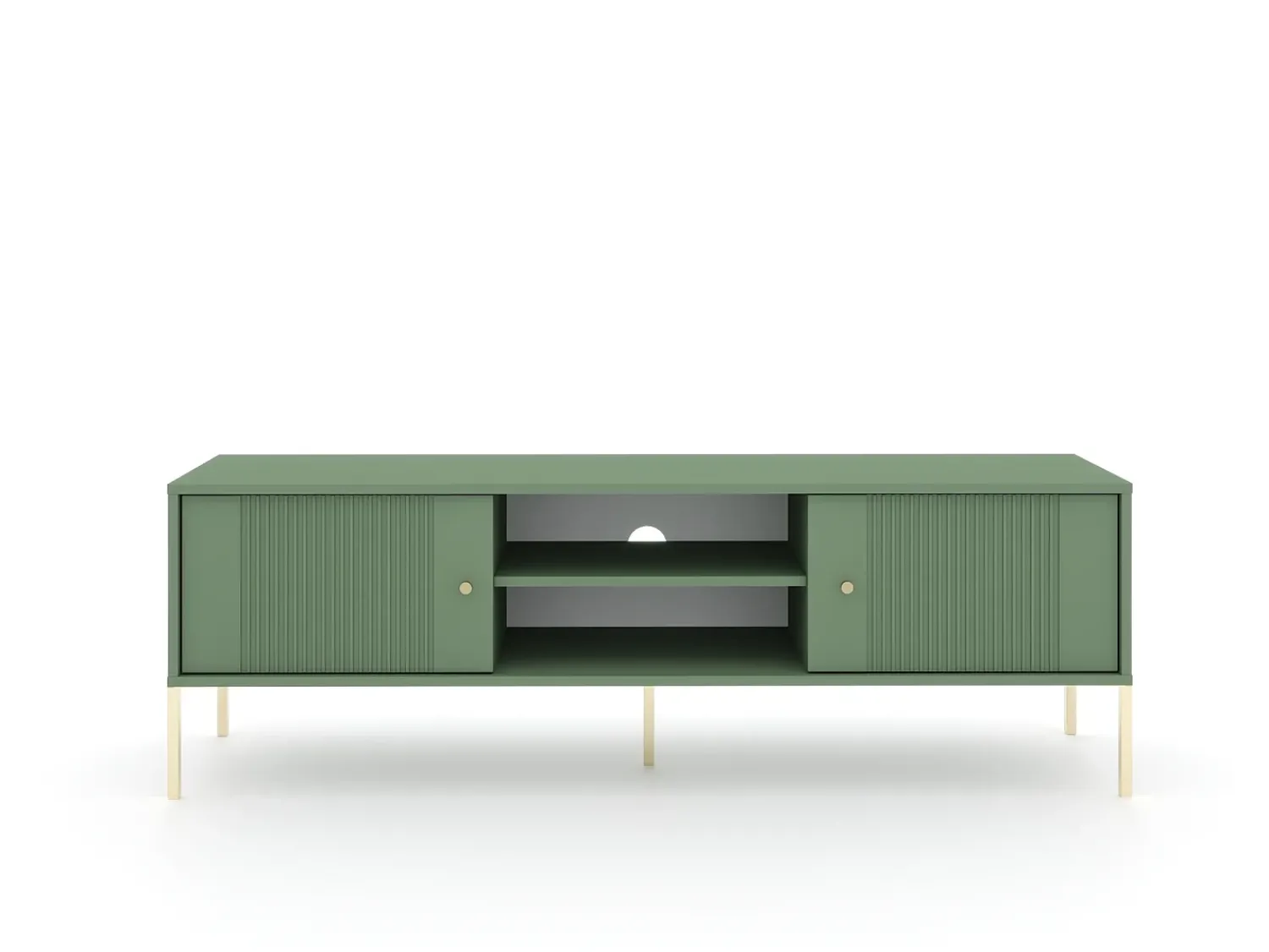 Discount Móvel de TV Iseo verde fumê/dourado/dourado Verde / Dourado