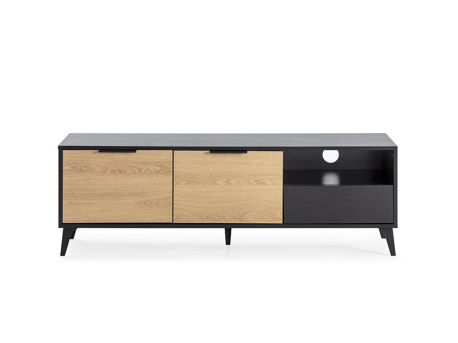 Móvel De Tv*VS Venta-stock Móvel de TV Kalma 2 portas 1 gaveta cor /carvalho Preto