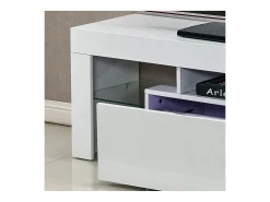 Móvel De Tv*Habitat et jardin Móvel de TV LED "Borda" Lacado com Iluminação LED de 16 Cores e Gaveta de Arrumação Branco