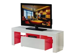 Móvel De Tv*Habitat et jardin Móvel de TV LED "Borda" Lacado com Iluminação LED de 16 Cores e Gaveta de Arrumação Branco