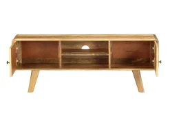 Móvel De Tv| Móvel de TV madeira de mangueira maciça 120x30x45 cm PT387223 Castanho