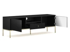 Móvel De Tv* Móvel de TV Maggiore 2P1G preto/dourado/dourado Preto / Dourado