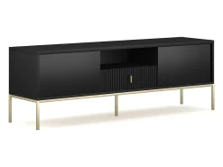 Móvel De Tv* Móvel de TV Maggiore 2P1G preto/dourado/dourado Preto / Dourado