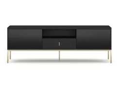 Móvel De Tv* Móvel de TV Maggiore 2P1G preto/dourado/dourado Preto / Dourado